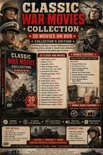 CLASSIC WAR MOVIES COLLECTION 20 HOLLYWOOD WAR FILMS ON DVD COLLECTOR’S EDITION