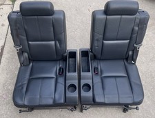 07-14 Oem Gm Chevy Tahoe Yukon Suburban 3rd Row Rear Seats Black Leather