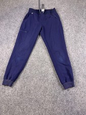 FIGS Scrub Jogger Pants Womens Small Blue Technical Collection Cargo Nurse