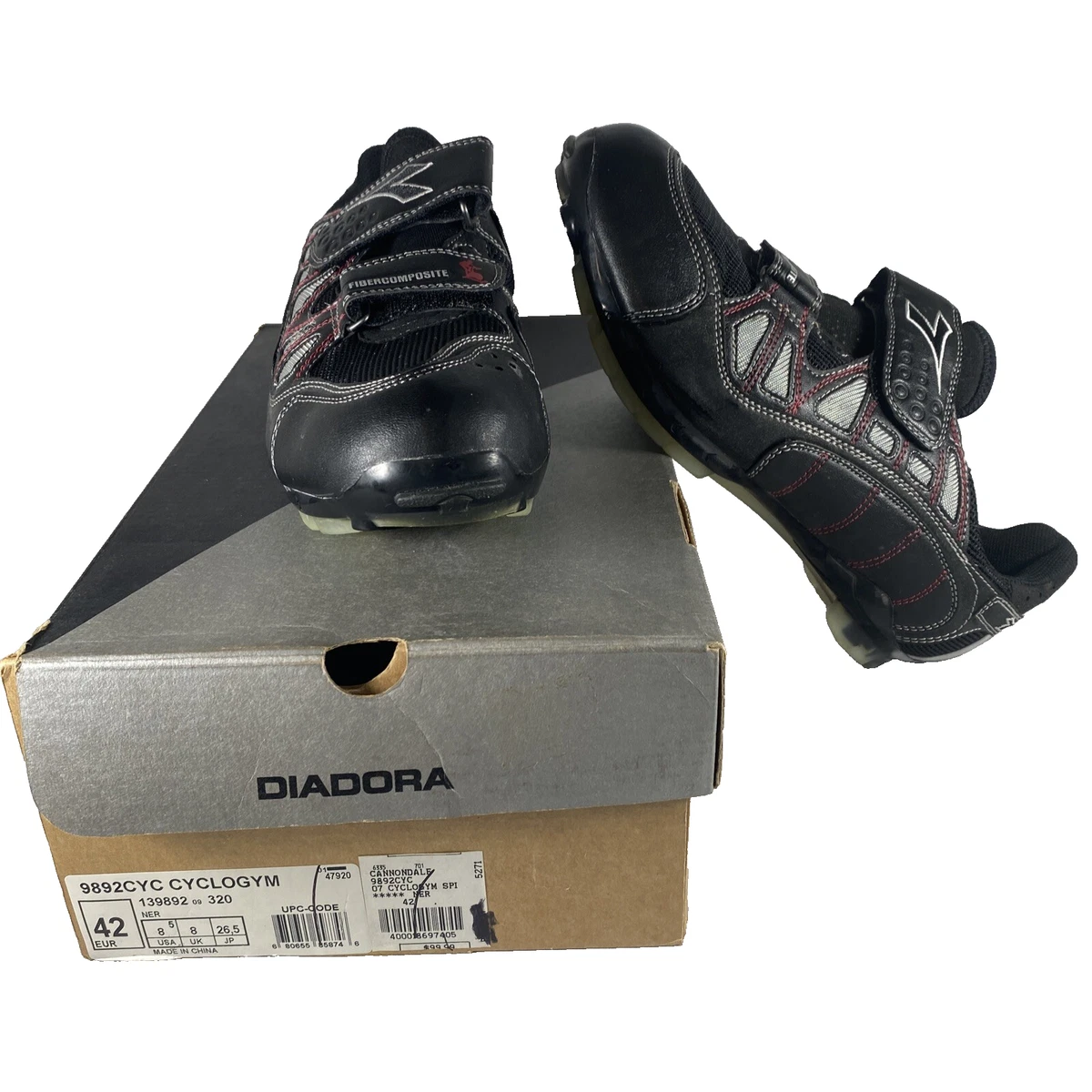 Diadora サイクルシューズ 23cm ＆ SHIMANO 105 ペダル Diadora サイクルシューズ 23cm ＆ SHIMANO 105 ペダル Diadora Black