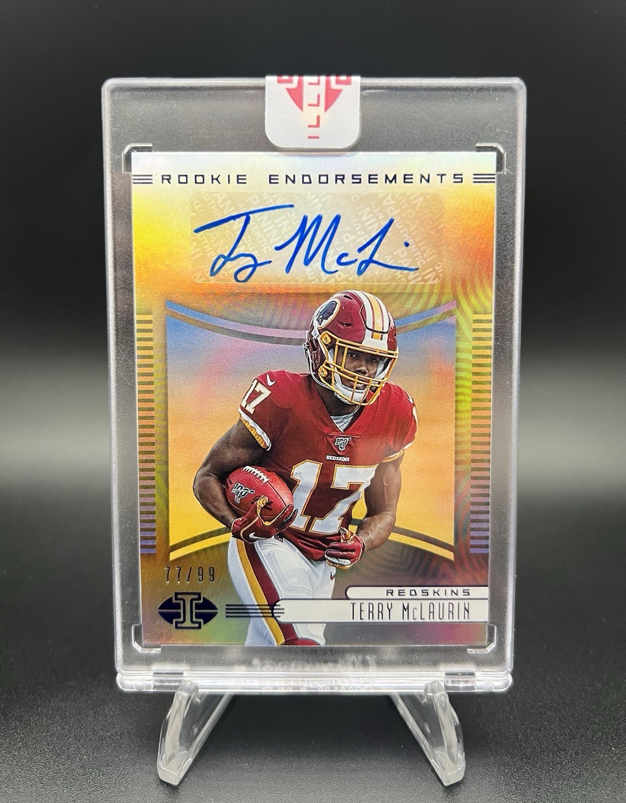 Terry McLaurin Panini Illusions Rookie Endorsements Autographs #TMC Blue