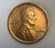 1909 VDB Lincoln Wheat Penny Cent Red BU 1st Year Issue