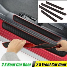 4Pcs Car Door Sill Protector Guard Step Sticker Rubber Car Door Sill Scuff Cover