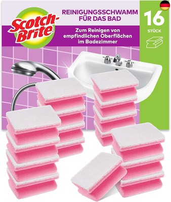 Scotch-Brite Reinigungsschwamm für das Bad, 16 Stück pro Packung - zum Reinigen 