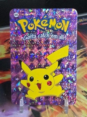 Pikachu Holo #025 Vintage Vending Machine Prism Sticker 2000 - Pokemon Card