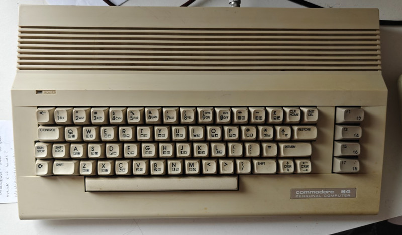 Commodore 64 Vintage Computer + C2N Cassette Recorder + Power Tested Working