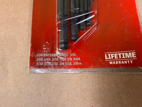 NOS Craftsman 13pz SAE Set di chiavi esagonali a sfera 46754 in confezione - SPEDIZIONE GRATUITA - Foto 5 di 7