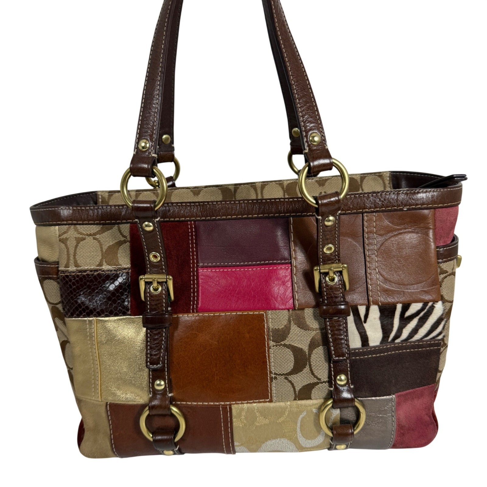 COACH Multicolor Patchwork Turn Lock Signature 10… - image 4