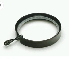 TRAX Drapery Decorative Flat Rings Black URGF RB Outside 1.97" 10 Pack