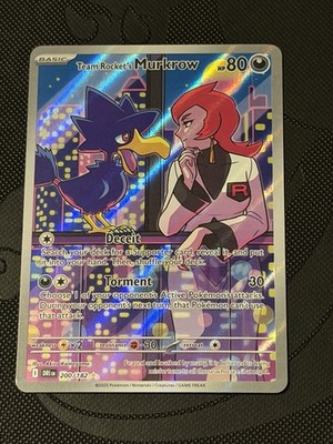 Team Rocket's Murkrow 200/182 Sv10: Destined Rivals Holo