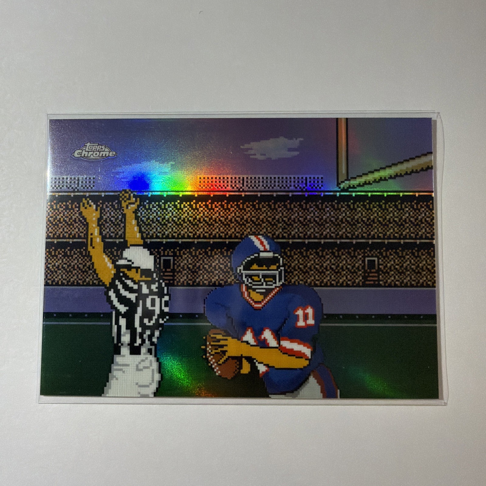 PHIL SIMMS 2025 TOPPS CHROME FOOTBALL TECMO SUPER BOWL CASE HIT SSP GIANTS