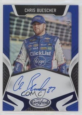 2018 Certified Signatures Blue 36/49 Chris Buescher #CS-CB Auto 6n5
