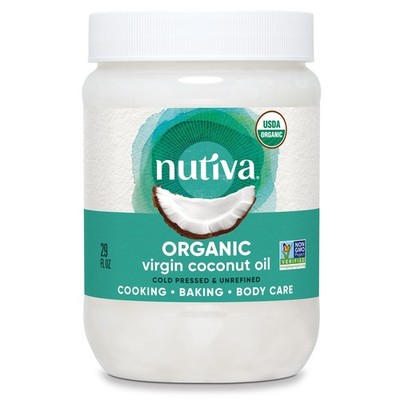 Organic Coconut Oil 29oz - Cold Pressed, Unrefined, Extra Virgin for Cooking ...