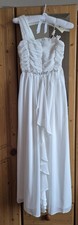Girls One Shoulder Jewel Long Dress Ivory Age 11/12.  Junior Prom Bridesmaid