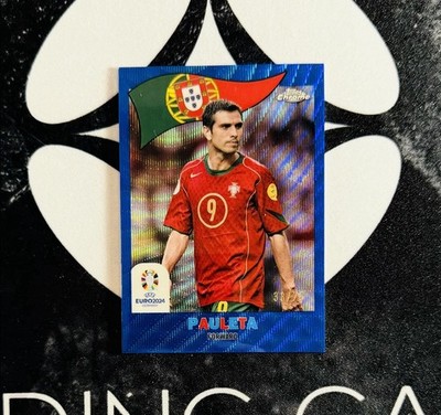 2024 Topps Chrome UEFA Euro - Pauleta 1960 Insert Blue Wave /75 - Portugal