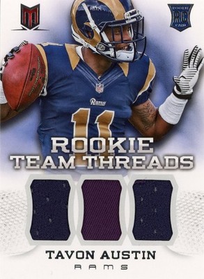 Panini 2013 Momentum Tavon Austin #1 79/288 Rookie Team Thread Triple Relic Card