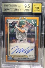 2024 Bowman Chrome 1st Myles Naylor Auto 7/25 Orange Shimmer Refractor #CPA-MN