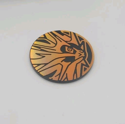 Solgaleo Coin - Gold - Pokemon TCG - Nintendo - USED