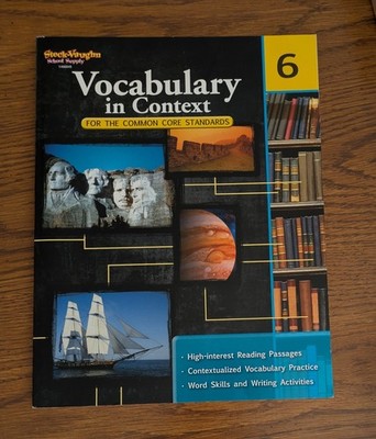 Steck-Vaughn School Supply Vocabulary in Context Workbook Grade 6