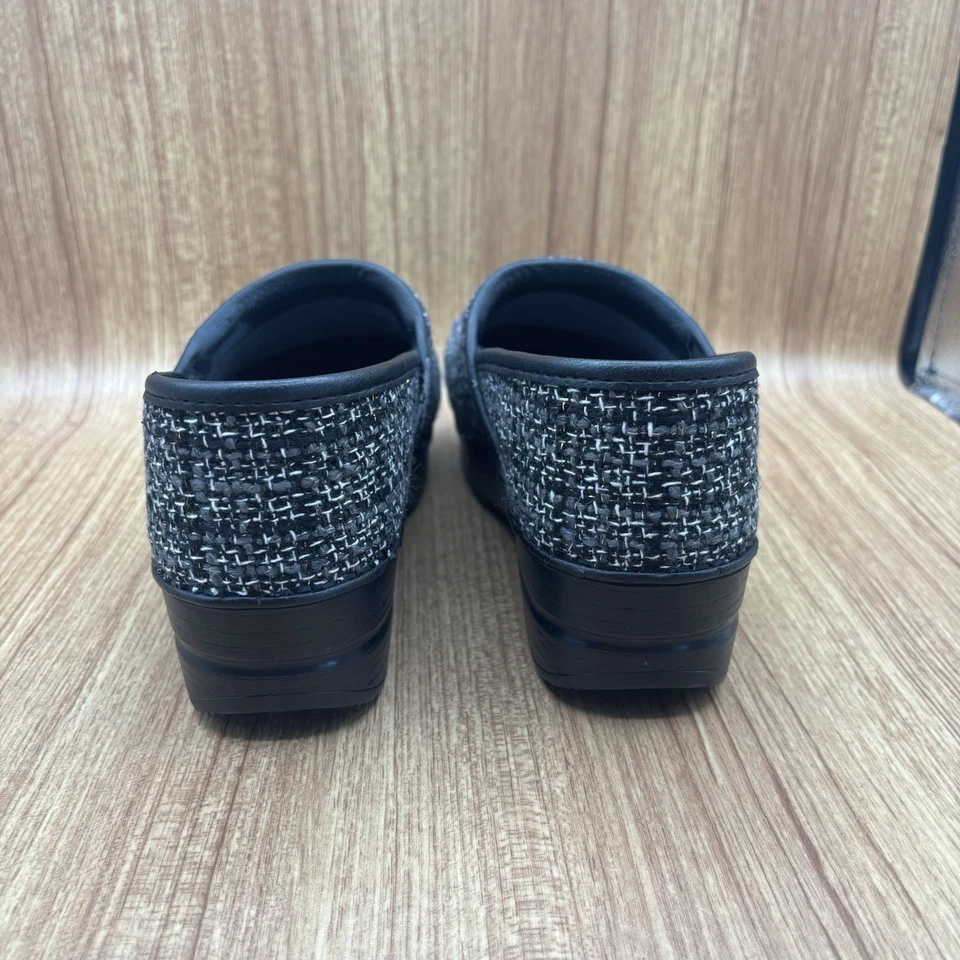 Dansko 经典灰色格子素食皮革舒适木屐女式尺寸 EU39 (8.5 - 9) — 第 3/4 张图片