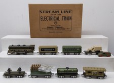 Marx 10471 O Gauge US Army Steamline Steam Train Set EX/Box