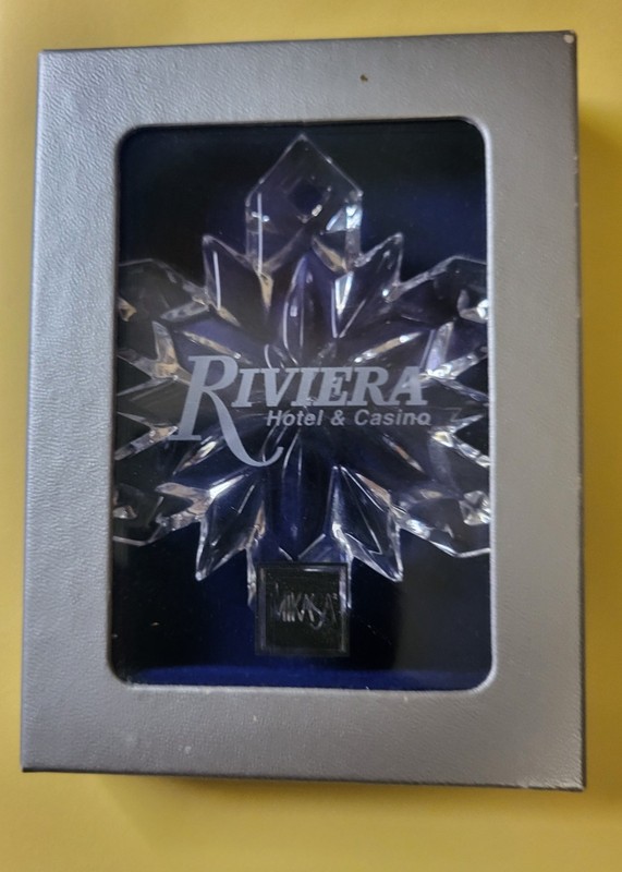Las Vegas Riviera Casino, Mikasa Crystal Snowflake Ornament, with Box