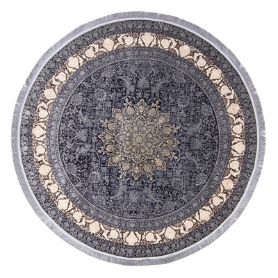 Morgenland Orientteppich Golden Glam - 200 x 200 cm - Dunkelblau
