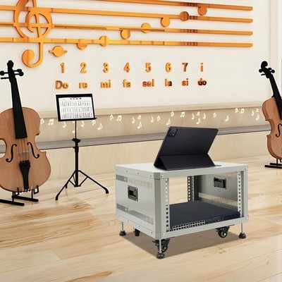 6U Audio Rack Stand Studio Rack Audio Rack Audio Holder With Wheels Rectangle ﻿