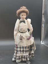 Franklin Mint Heirloom Dolls The Lavender Girl Bisque Porcelain Doll