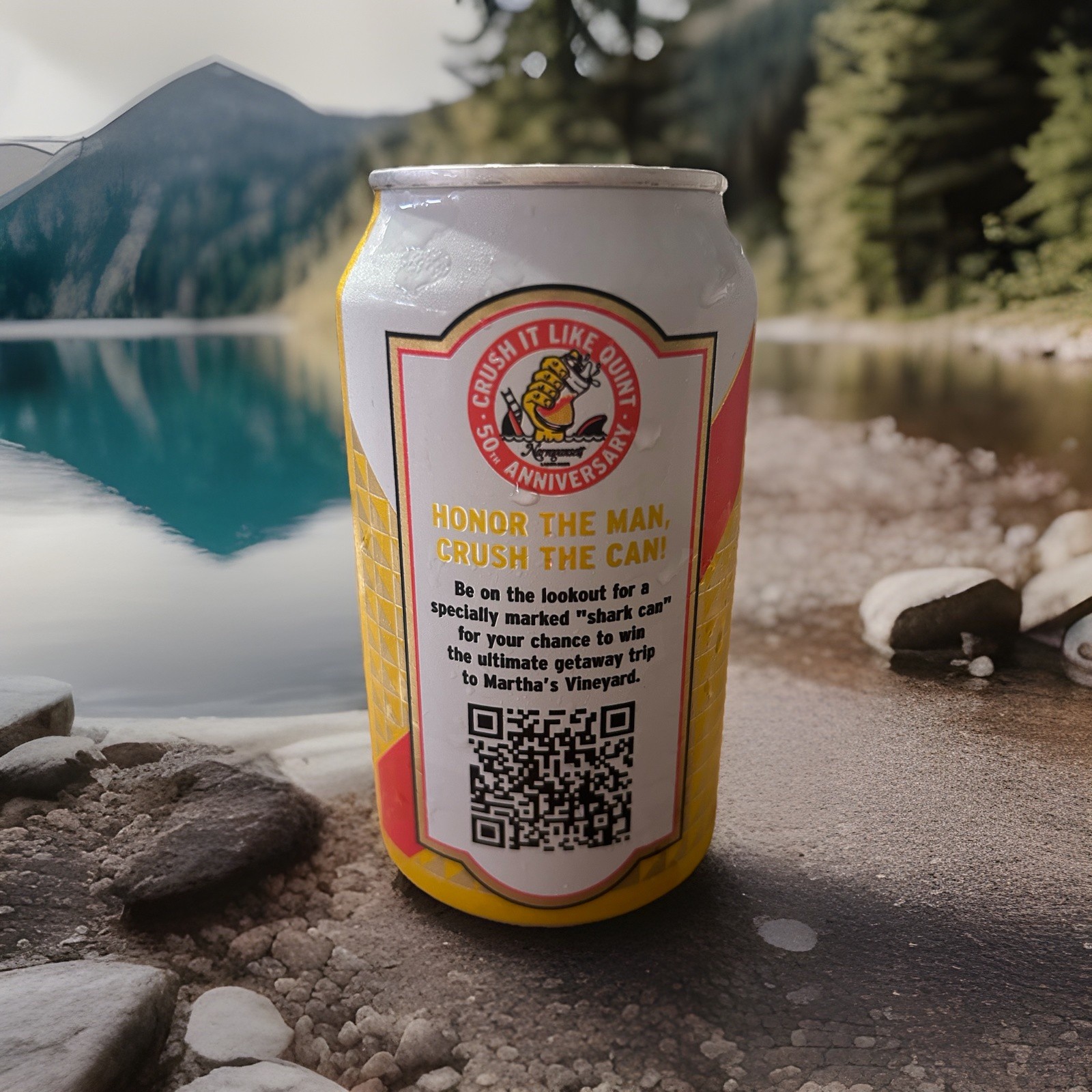 🔥JAWS Movie Collectible 🦈 QUINT ’Gansett Lager Beer 1975 Retro Empty Can 50TH