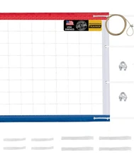 𝙉𝙀𝙒 Professional Volleyball Net Heavy Duty, 46 FT Aircraft Steel Cable, Up...