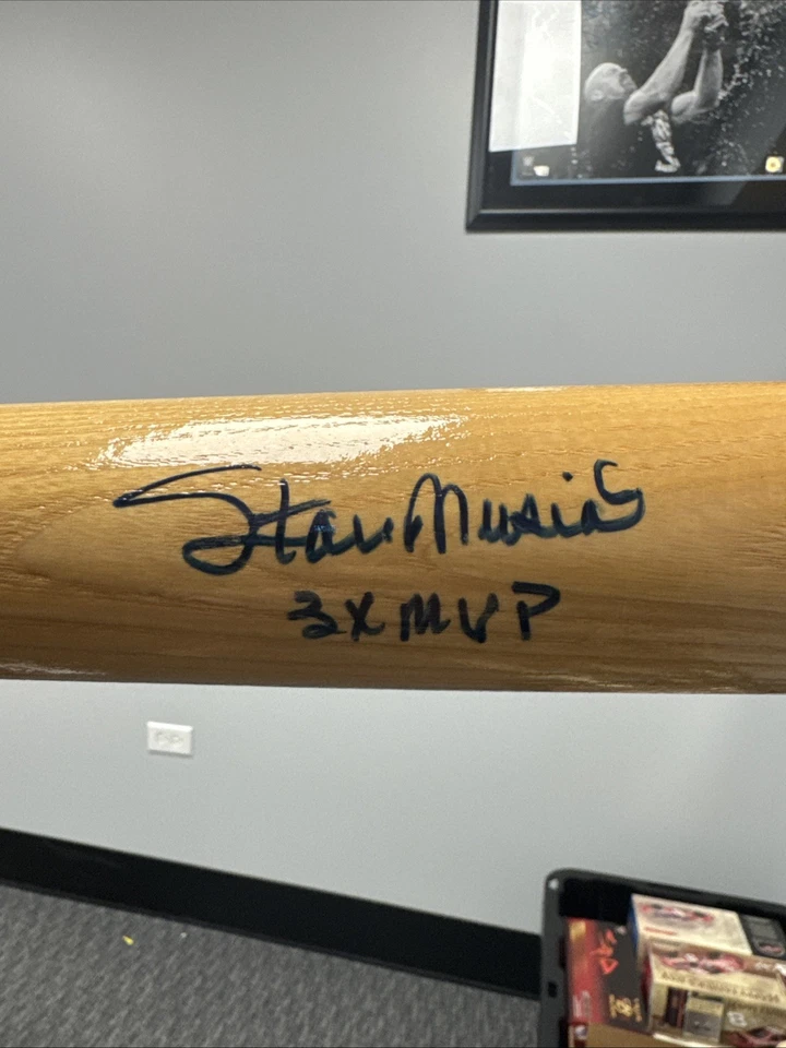 Stan Musial Signed Adirondack Personal Model Bat “3x MVP” Insc Cardinals HOF BAS - Image 2 of 3