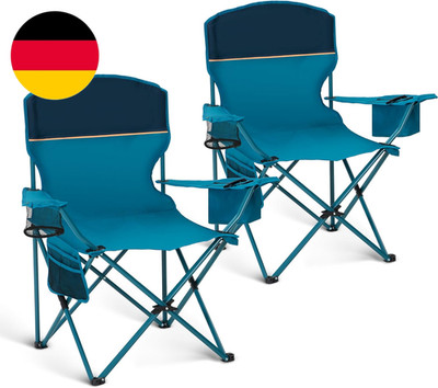 LET'S CAMP Campingstuhl 2Er Set Klappstuhl Campingsessel Mit Getränkehaltern Fal