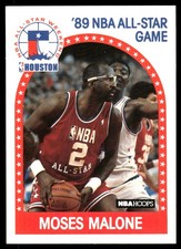 Moses Malone 1989-90 Hoops #84 Atlanta Hawks NBA READ FREE SHIPPING AutographDen