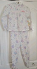 Vintage SEARS Heart Warmers Girls Pajamas Set Size 10 Floral Print PJ Top Pants