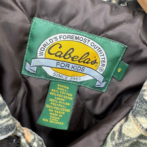 Cabellas Coveralls Youth 6 Seclusion 3D Camo Zip Up Long Sleeve Outdoor Hunting - Picture 2 of 10