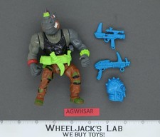 Machine Gunnin' Rocksteady 100% Complete Wacky Action TMNT 1991 Playmates