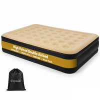 DOUBLE INFLATABLE HIGH RAISED AIR BED MATTRESS AIRBED BUILT IN ELECTRIC PUMP