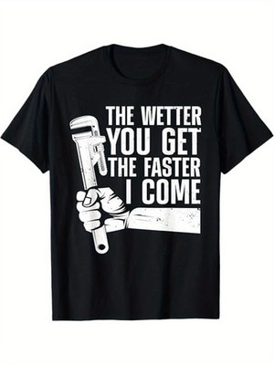 Funny Plumber Art For Men Women Steamfitter Plumbing Lovers T-Shirt, 100% C