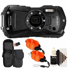 Ricoh WG-80 Waterproof Digital Camera Black Accessory Bundle