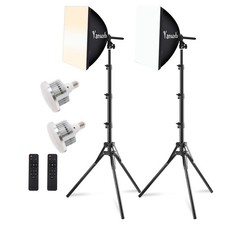 Softbox Photography Lighting Kit, 2pcs 16"x16" Softbox Lighting Kit, 95W 3000...