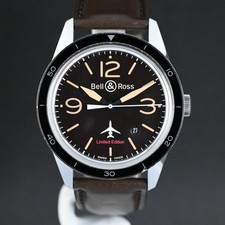 BELL ROSS BRV123-FALCON 025/500 BROWN DIAL WATCH 41 MM GOOD 100 ORIGINAL