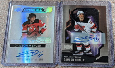 2021-22 DAWSON MERCER UD Credentials Debut Ticket Access /199 + Metal Universe