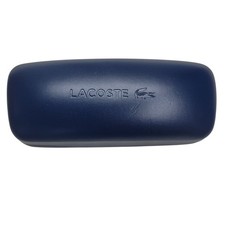 Lacoste Eyeglasses Case Navy Blue Hard Shell Crocodile Logo Glasses Protector