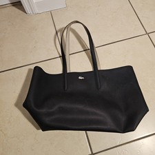 Lacoste Anna Reversible Two-Tone Tote Bag - Women's Black And Beige See Images 