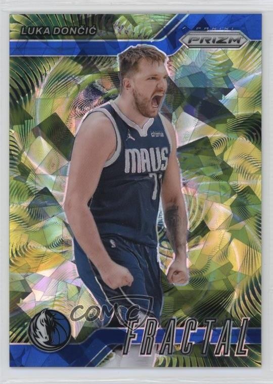 2024-25 Panini Prizm Fractal Blue Ice Prizm 22/125 Luka Doncic #4 1o2