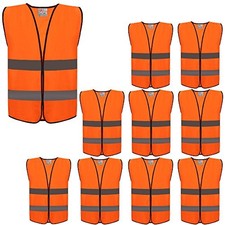 High Visibility Kids Safety Vests Size M-Fits Ages 8 10 Kids-m-neon Orange