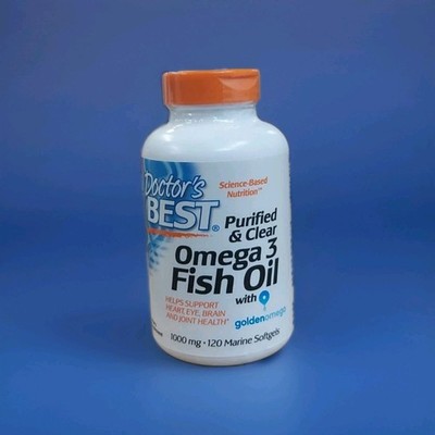 Doctor's Best Omega-3 Fish Oil, Heart, Brain, Joint Supp., 120 Softgels, Non-GMO