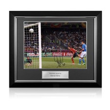 David Silva Signed Spain Photo: Euro 2012. Deluxe Frame |Autographed Memorabilia