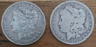 Antique Morgan Silver Dollar Lot (2) New Orleans Mint 1884 & 1900 Circulated